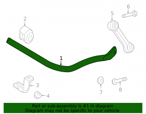 Front stabilizer bar for Audi A4 B8 08-16
