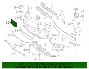 Platform for the front bumper number of Mercedes W246 B250e 16-17