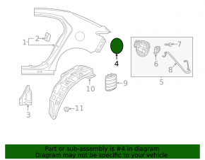 Fuel filler flap Mazda 3 19-26 5d
