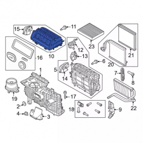 Upper heater housing for Ford Mustang Mach-E 21-25