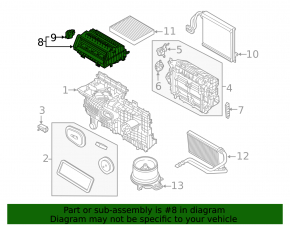 Upper heater housing for Ford Mustang Mach-E 21-25