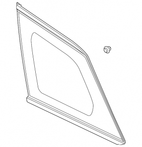 Lincoln Corsair 20-26 rear right fixed glass window