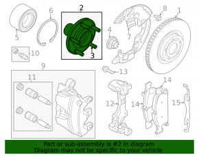 Front left hub Ford Escape MK4 20-24