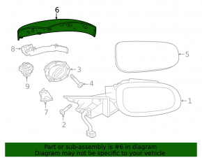 Right side mirror cover for Jaguar F-Pace X761 17-23