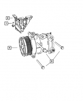 Air Conditioning Compressor Bracket Jeep Compass 11-16 2.4