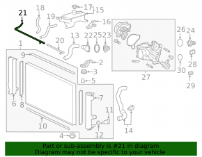 Coolant system pipe Lexus NX200t NX300 15-21