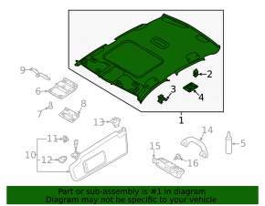 Headlining VW Jetta 19-22 without sunroof black