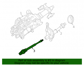 Steering cardan shaft BMW 5 F10 11-16 second AWD