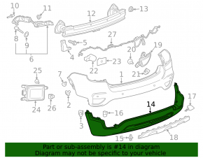 Rear Bumper Lip Chevrolet Trax 17-21 for BSM