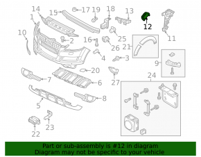 Front bumper bracket left Audi Q7 4L 10-15 metal, off road pkg
