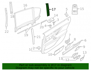 Adapter sunblind door rear left BMW 7 G12 16-19