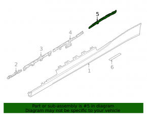 Left rear sill bracket for BMW 4 Series G22 G26 21-25