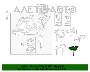 Lower left headlight mount for Lexus RX350 RX450 13-15