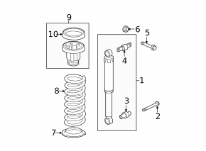 Shock Absorber Support Rear Left Acura MDX 07-13