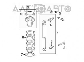 Shock Absorber Support Rear Left Acura MDX 07-13