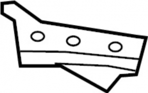 Front bumper mount left Infiniti Q60 17-20