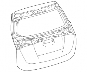 Naked tailgate for Toyota Rav4 13-15 with camera