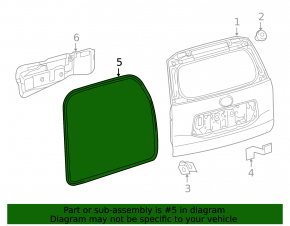Lexus GX460 10-23 trunk door rubber seal