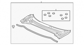 Windscreen wiper grille plastic Acura ILX 13-22