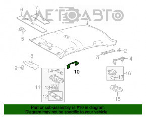 Ceiling handle left beige Toyota Prius 20 04-09