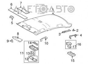 Ceiling handle left beige Toyota Prius 20 04-09