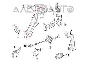Toyota Highlander 08-13 Fuel Filler Release Lever