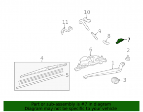Rear Window Washer Nozzle Lexus RX350 RX450h 10-15