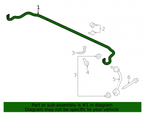 Rear stabilizer bar Porsche Cayenne 958 11-17 25mm