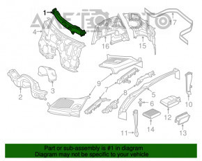 Metal wiper pan Mercedes GLC 16-22