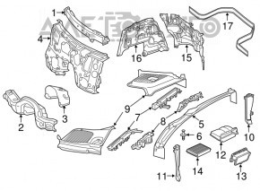 Metal wiper pan Mercedes GLC 16-22
