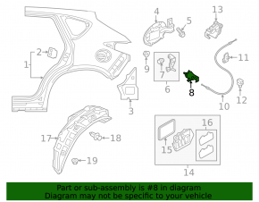 Fuel filler flap lock Mazda CX-5 13-16