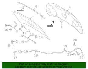 Hood seal left Ford Explorer 20-
