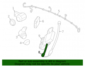 Lower foot-operated trunk opening sensor for Land Rover Range Rover Evoque 16-18