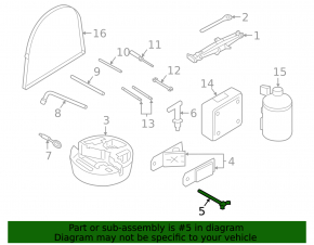 Spare tire carrier for Porsche Cayenne 19-26