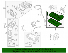 Valve cover VW Atlas 18-23 3.6
