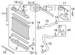 Lexus ES300h 13-18 Water Cooling Radiator