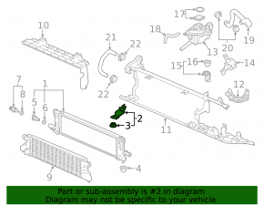 Inverter Radiator Bracket Upper Left Honda Accord 18-22 2.0 Hybrid