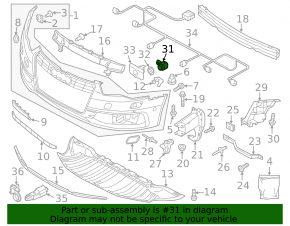 Rear parking sensors, interior, Audi A4 B8 08-16 pre-restoration sedan