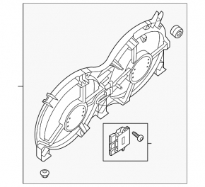 Nissan Pathfinder 22-25 radiator shroud diffuser assembly