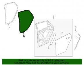 Door seal rear right Chevrolet Malibu 16-