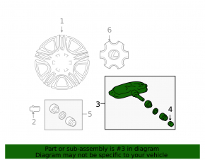 Wheel Pressure Sensor Toyota Highlander 08-13