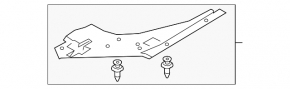 Right hood-wing seal for Audi Q8 19-25 front, plastic