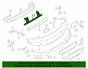 Rear Bumper Bracket Central Mini Cooper Countryman R60 10-16