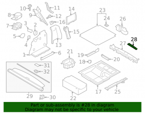 Chrome insert for the right trunk opening trim BMW X3 F25 11-17 X-Line, scratches