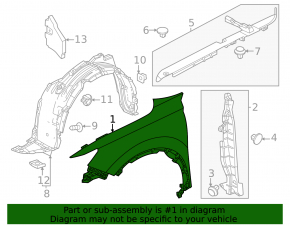 Front right wing Honda CRV 23-