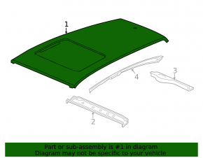 Metal roof Honda HR-V 16-18 under the hatch
