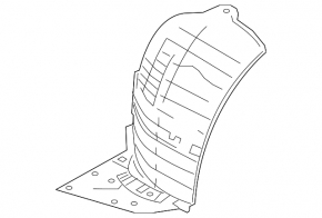 Mudguard front right Infiniti Q50 14-20 front part