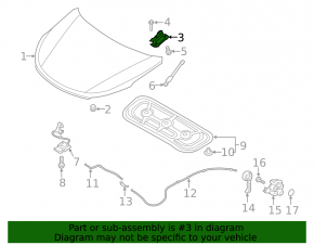 Left hood hinge for Hyundai Santa FE 19-23