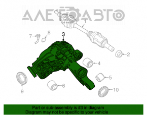 Rear differential gearbox Jeep Grand Cherokee WK2 11-13 AWD 3.6 122k