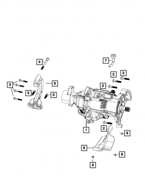 Front gearbox Jeep Cherokee KL 14- transfer case